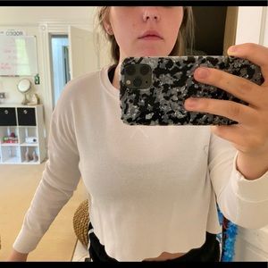 Wild Fable cropped white long sleeve